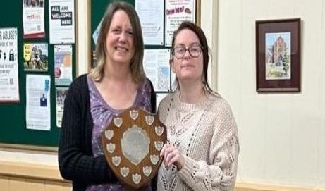 Kath awarded Bandsman of the Year by chairman Jodie Watson