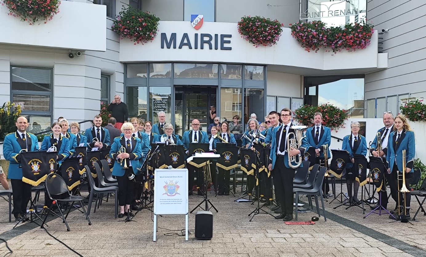 West Somerset Brass Band at the Mairie